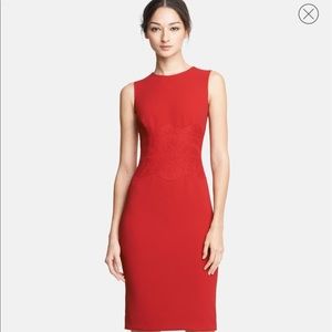Dolce and gabanna red sheath dress cady
